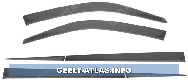 ФОТО Geely GAPP002ATL Дефлекторы окон Geely Atlas 2017-, с л